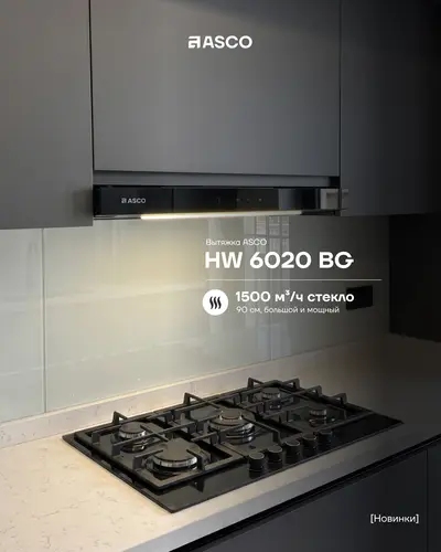 Встраиваемая Вытяжка ASCO HW 6020 BG
